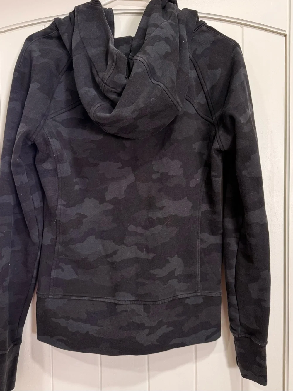 Lululemon Scuba Hoodie Full Zip Black Camo Size 8